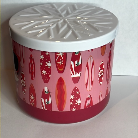 Bath & Body Works Winter Candy Apple Soy Blend Sandy Claus Holiday Candle 3 Wick - Picture 5 of 8